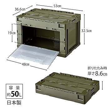 リス折りたたみコンテナ5箱、SANKO平台車1台セット リス折りたたみコンテナ5箱、SANKO平台車1台セット リス